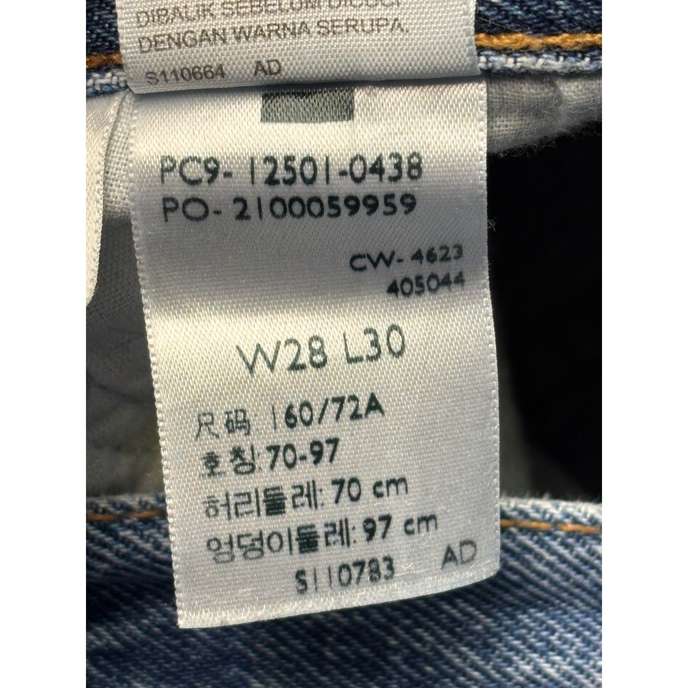 Levis Premium 501 Original Fit Jeans Womens W28 L30 Medium Wash Blue - Picture 5 of 14